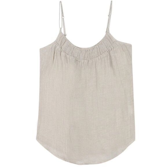 EILEEN FISHER Linen Gauze Tank Cream Grey Women’s Size Large - Picture 1 of 5